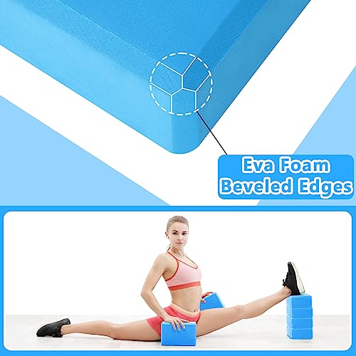 Honoson 20 Pcs Foam Yoga Blocks Bulk 9x6x3'' High Density - color: Dark Blue