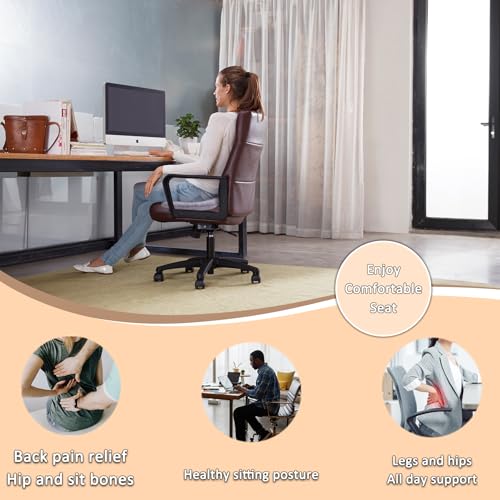 Hshbxd Donut Pillow, Tailbone Cushion for Wheelchair, Office and Travel - color: Gray-diagonal Grid