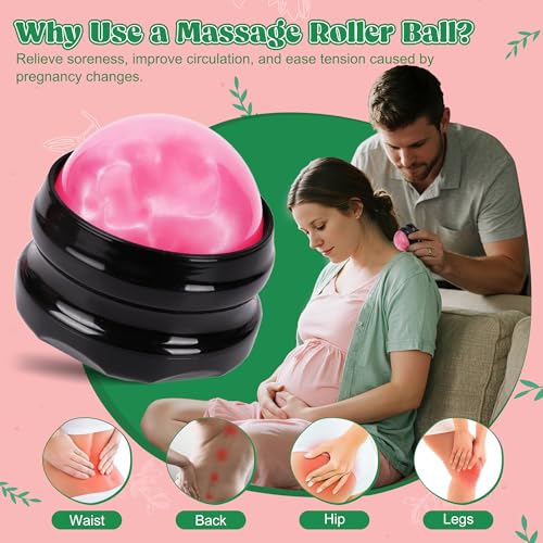 2 Pcs Labor Comb & Massage Roller Ball Kit, Hospital Bag Must Haves - style: 2 Labor Combs & 1 Pink Massage Roller Ball