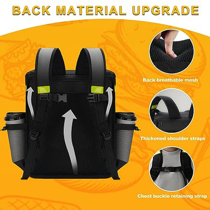 Ytonet XX-Large Food Delivery Backpack, Delivery Bag with Reflective Strip - color: Black, size: XX-Large