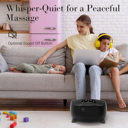 CuPiLo Foot Massager with Heat, FSA Eligible HSA Upgraded Full Foot Massage - color: Black