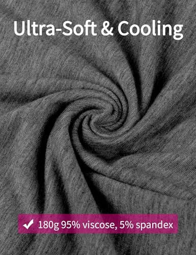 Joyaria Bamboo Viscose Cooling Maternity Pajama Shorts,Maternity Clothes - color: Dark Gray, size: Small