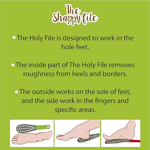 Holy Coarse Foot File (Teal Color), Callus Remover, Double Sided, Wet or Dry