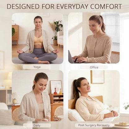 5-Pack Front Closure Bras Set Breathable Mastectomy Post Surgery Wireless Mesh Bra for Women - size: X-Large