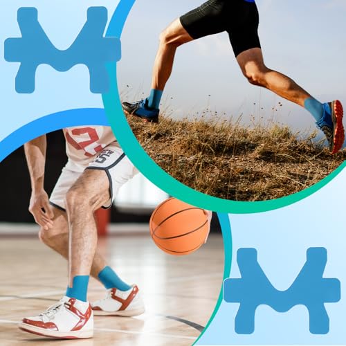 16 Pcs Precut Kinesiology Ankle Tape, Athletic Tape,Blue - color: Blue