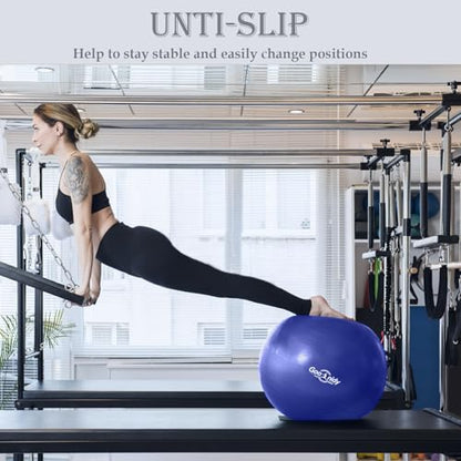 Soft Exercise Ball, Yoga Pregnancy Ball Chair, Pilates Equipment with Pump - color: Blue, size: XL(27-30inch/68-75cm)