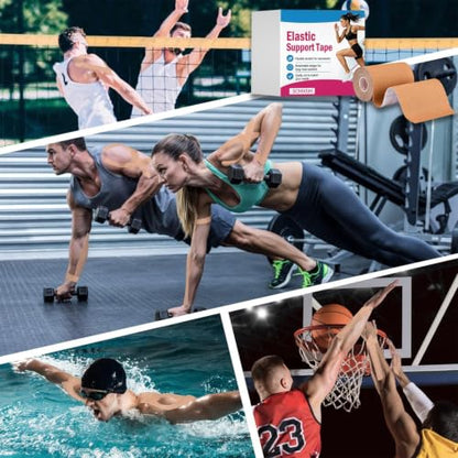 Sports Tape 2inch x 16ft Breathable Elastic Waterproof Bandage