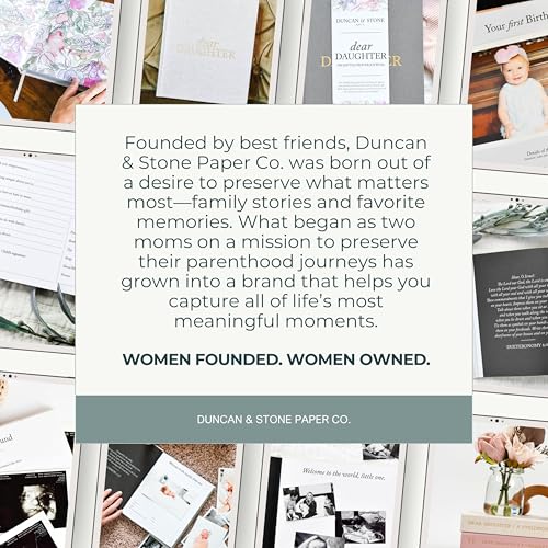 Duncan & Stone Dear Daughter Journal, Mom Memory Book, Pink, 230pg