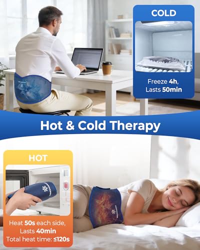 KingPavonini Reusable Ice Pack for Back Pain Injuries Instant Relief, Blue - color: Blue