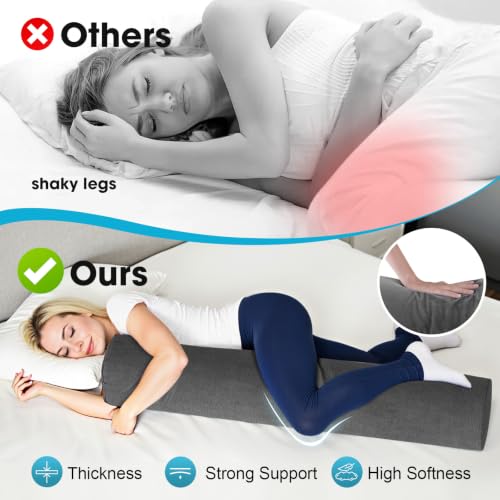 SereneCloud Memory Foam Body Pillow for Bed, 47" Long Bed Pillow for Adults - size: 47 inch