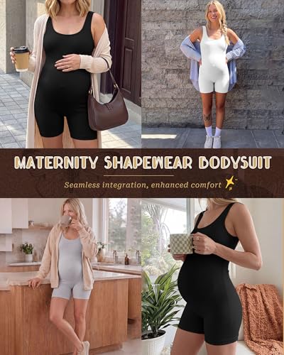 3 Pack Maternity Bodysuits - color: Light Gray, White, Black, size: Large