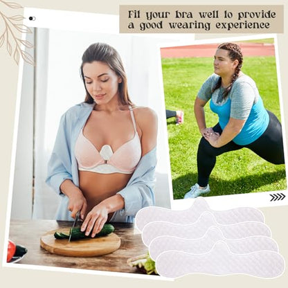 Boyiee 4 Pcs Under Bra Liners for Sweat - color: White, size: Large