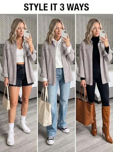 Dokotoo Womens Button Down Oversized Distressed Boyfriend Jean Jacket - color: A Gray, size: X-Large