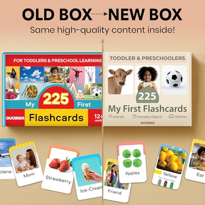 Flash Cards for Toddlers 1-3 - Montessori Toddler Flash Cards with Rings