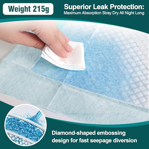 BIGGMED 25 Count Heavy Duty Bed Pads, 48" x 36" Disposable Underpads - size: 48"x36"-25 Count