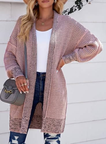 Sidefeel Cardigan Sweaters for Women 2026 Fall Outfits - color: Pink, size: XX-Large