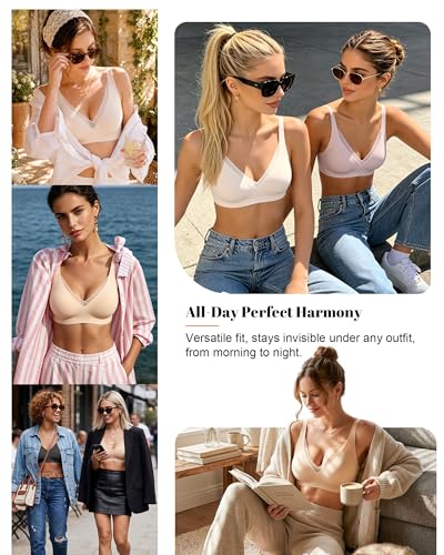 As Fairy Wireless Bras for Women Deep V Jelly Mesh Push Up Bra - color: White, size: 36B