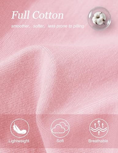 YUCOLEN Womens Shirts Cotton Short Sleeve Tops V Neck Casual Basic Tees - color: A-pink, size: X-Large