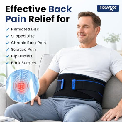 NEWGO Ice Pack for Lower Back Pain Relief, 2 Hours Long-Lasting - size: Ice Cube Pack