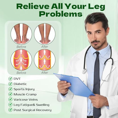 2 Pairs 20-30mmHg Knee High Compression Socks for Women,Closed Toe - color: Beige, size: Large