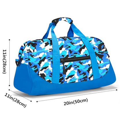Kids Overnighter Duffel Bag Carry-On Size Sport Bag（11slan) - color: 11slan
