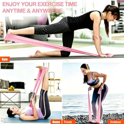 Long Resistance Bands for Working Out, Physical Therapy, Yoga & Pilates - color: Pink
