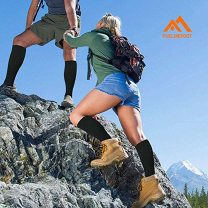 FuelMeFoot 3 Pack Copper Compression Socks - Compression Socks Women & Men Circulation - Best for Medical,Running,Athletic - color: 001 Black-classic, size: Small-Medium