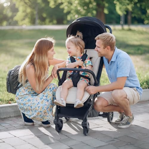 Momcozy Reversible Stroller Seat Liner, Mesh & Water-Resistant Sides - color: Khaki, size: Breathable Pad
