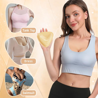 Double Sided Sticky Bra Inserts Breast Pads,Push-Up Inserts Reusable&Washable Bra Cups Inserts - size: X-Small
