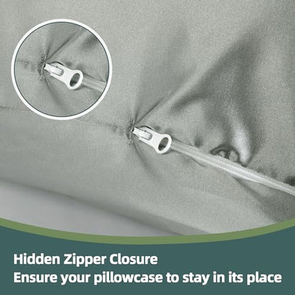 BALAPET Silky Satin Pregnancy Pillow Cover (ONLY Pillowcase), C Shaped Large Luxurious Smooth Maternity Pillow Cover with Hidden Zip, Soft & Breathable Pillow Protector for Side Sleeper, Dark Grey - color: Dark Grey
