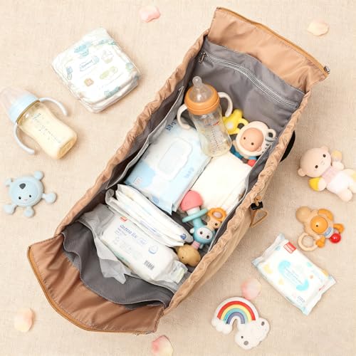 Everyday Bag Tote for Women, Spacious Diaper Bag with 16 Pockets, Durable Travel Bag, Sleek Work Shoulder Bag - color: Solid Black