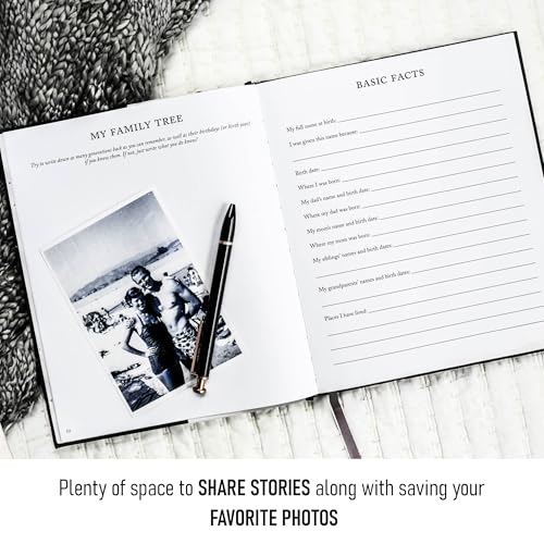 Duncan & Stone Dad Life Story Journal, Linen Bound Memory Book, 85pg - style: Dad Story Book