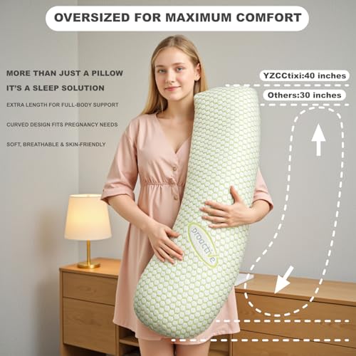 Pregnancy Pillow - Adjustable Maternity Support for Back & Belly, Multi-Use Body Pillow with Soft Cover, Must-Have for Pregnancy - color: Pink