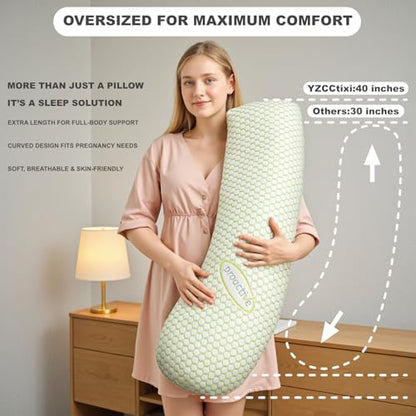 Pregnancy Pillow - Adjustable Maternity Support for Back & Belly, Multi-Use Body Pillow with Soft Cover, Must-Have for Pregnancy - color: Pink