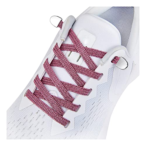 No Tie Shoe laces with Elastic Laces，Elastic Shoelaces for Adults and Kids - color: Pink 1