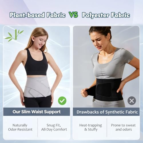 Paskyee Postpartum Belly Band, C-Section & Post Surgery Support - color: Grey, size: L/XL