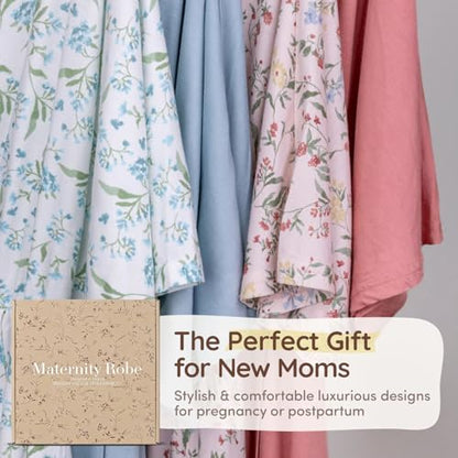Maternity Robe - Botanical Collection - color: Blue, size: 3X-Large