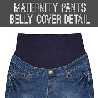 Hybrid & Company Women's Maternity Denim Shorts - color: Bermuda-bm5471grsk-medium Was, size: Medium