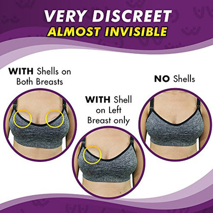 Mommyz Love Breast Shells & Milk Catcher for Breastfeeding with Plugs - size: With Plugs - 2 Pack