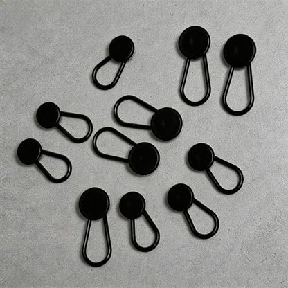 12PcsButton Extenders for Jeans,Pants Waist Button Extender 6 Big+6 Medium - color: black
