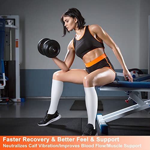 FEYHAY Copper Compression Socks (8 Pairs) 15-20 mmHg Circulation is Best Athletic & Daily for Men & Women, Running, Climbing - color: 07 White, size: Small-Medium