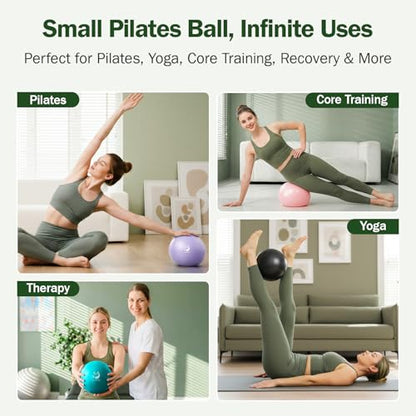 Slim Panda Pilates Ball 9 Inch Anti-Burst Small Exercise Ball - color: Lake Blue