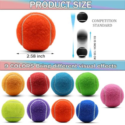 SHYUJAJIE Tennis Ball,20 Pack Practice Balls Bulk,Dog Balls with Mesh Bag - color: Orange