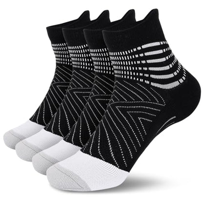 IRAMY Compression Ankle Support Socks Women - Wicking, Cushioned Athletic, Plantar Fasciitis Relief 2/3/6 Pairs - color: Black(2 Packs), size: Medium
