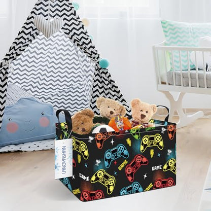 Rectangular Collapsible Game Storage Basket Nursery Toy Organizer - color: Rec Game