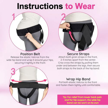 V3 Smart Maternity Belt 4 in 1 - Adjustable Pregnancy, Pelvic Support Belt, Hip & Vulva Support Belt, Comfortable Belly Band for Prenatal & Postpartum Relief, Soft & Breathable Fabric - size: Small/Medium