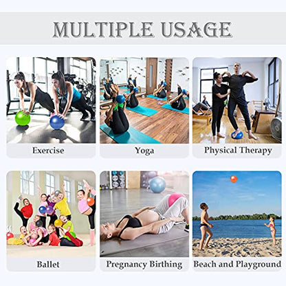 Soft Pilates Yoga Ball, Small Exercise Ball, Mini Rubber Workout Equipment - color: Red