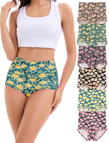 Womens Cotton Underwear Briefs Multipack - color: Brief 03 - 6 Pack - Assorted Colors, size: X-Large