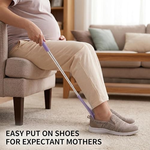 Adjustable Telescoping Shoe Horn - color: Purple