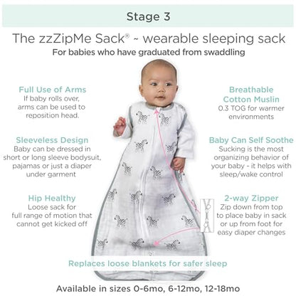 Amazing Baby Muslin Sleeping Sack - color: Blue Dots, size: Large (12-18 Month)